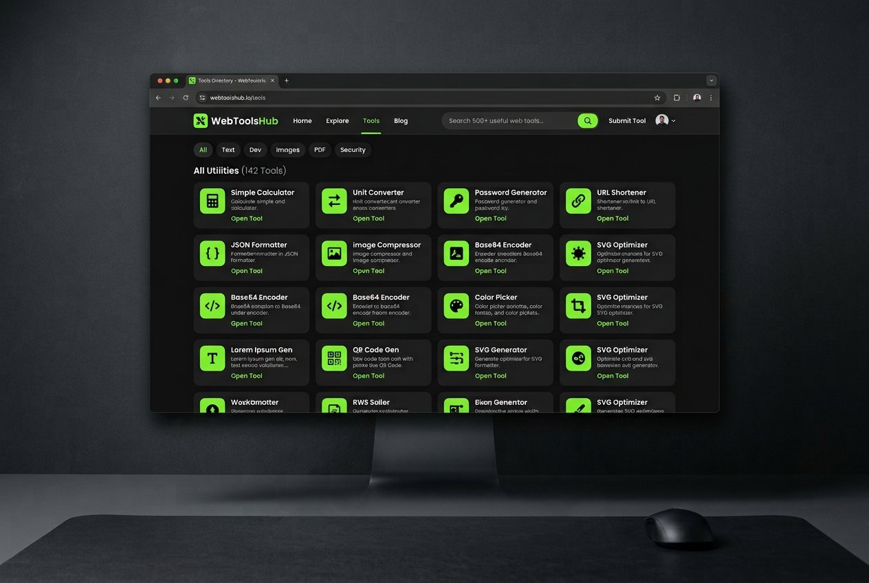 goodtools.online — a free web tools directory with 140+ online tools, designed and built by melee.cloud