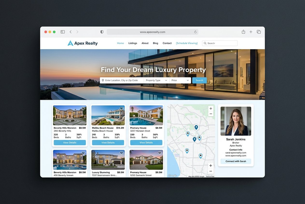 MetroNest — real estate website with property listings, search filters and enquiry forms by melee.cloud